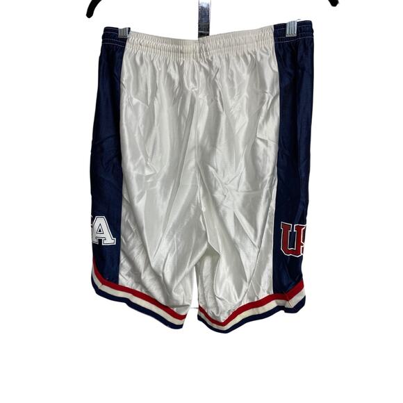 Vintage Don Alleson Red White & Blue Basketball Shorts Men’s Large USA 90’s NWT - Picture 2 of 3